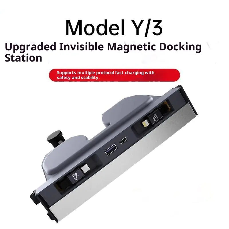 Slide-out Expansion Dock for Model 3/Y USB Charging for 2024-2026