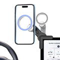 Rurswrity Tesla Phone Mount Magnet Phone Holder for Tesla Model 3/Y/X/S Accessories for Tesla Screen Mount Car Phone Holder Adjusted 360 ° for iPhone 15/14/13/12 Android Attached Magnetic Ring